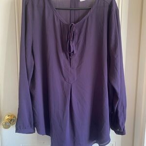 New York & Company Deep Purple Blouse